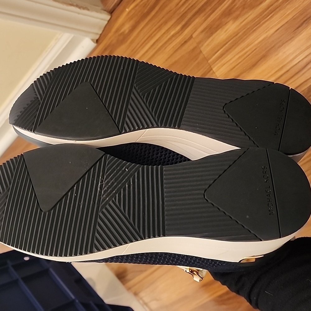 Michael Kors Willis Navy Side-zip Sneakers 8.5 - Picture 4 of 7